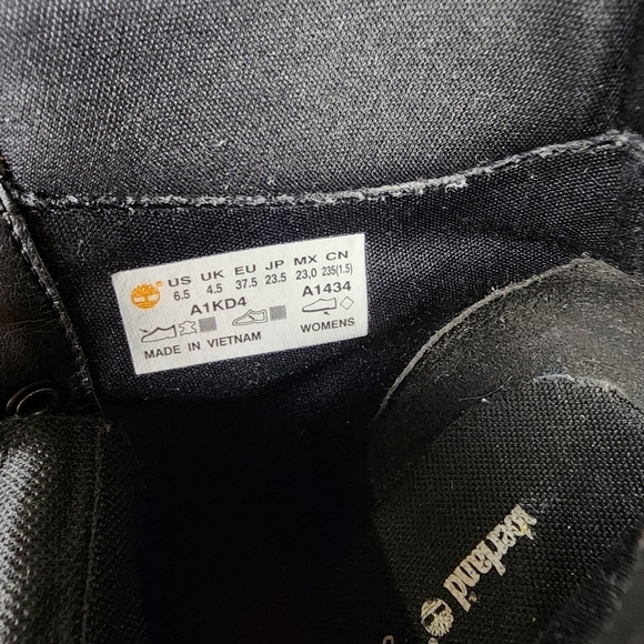 Timberland Camdale Field  Black Suede Leather High Heel Lace Up Ankle Boot 6.5 - Picture 2 of 16